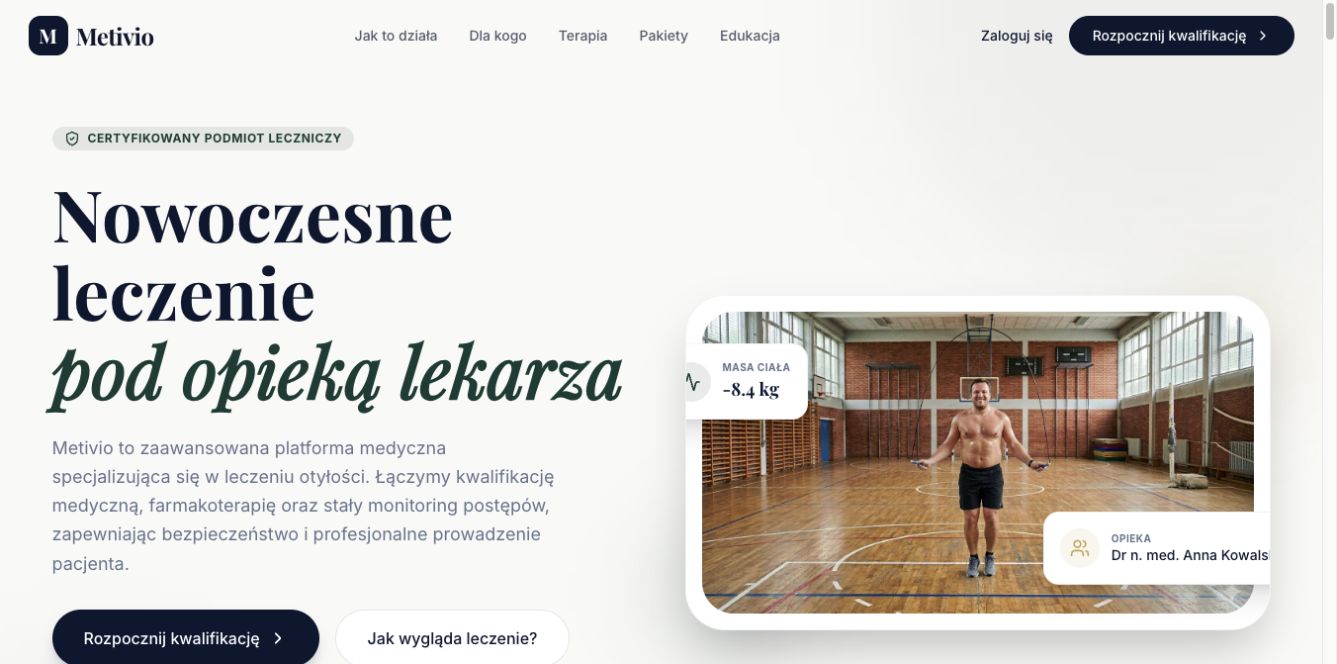 Podgląd projektu Metivio