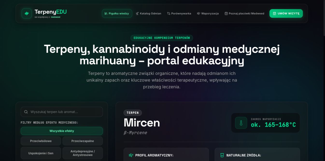 Podgląd projektu TerpenyEDU